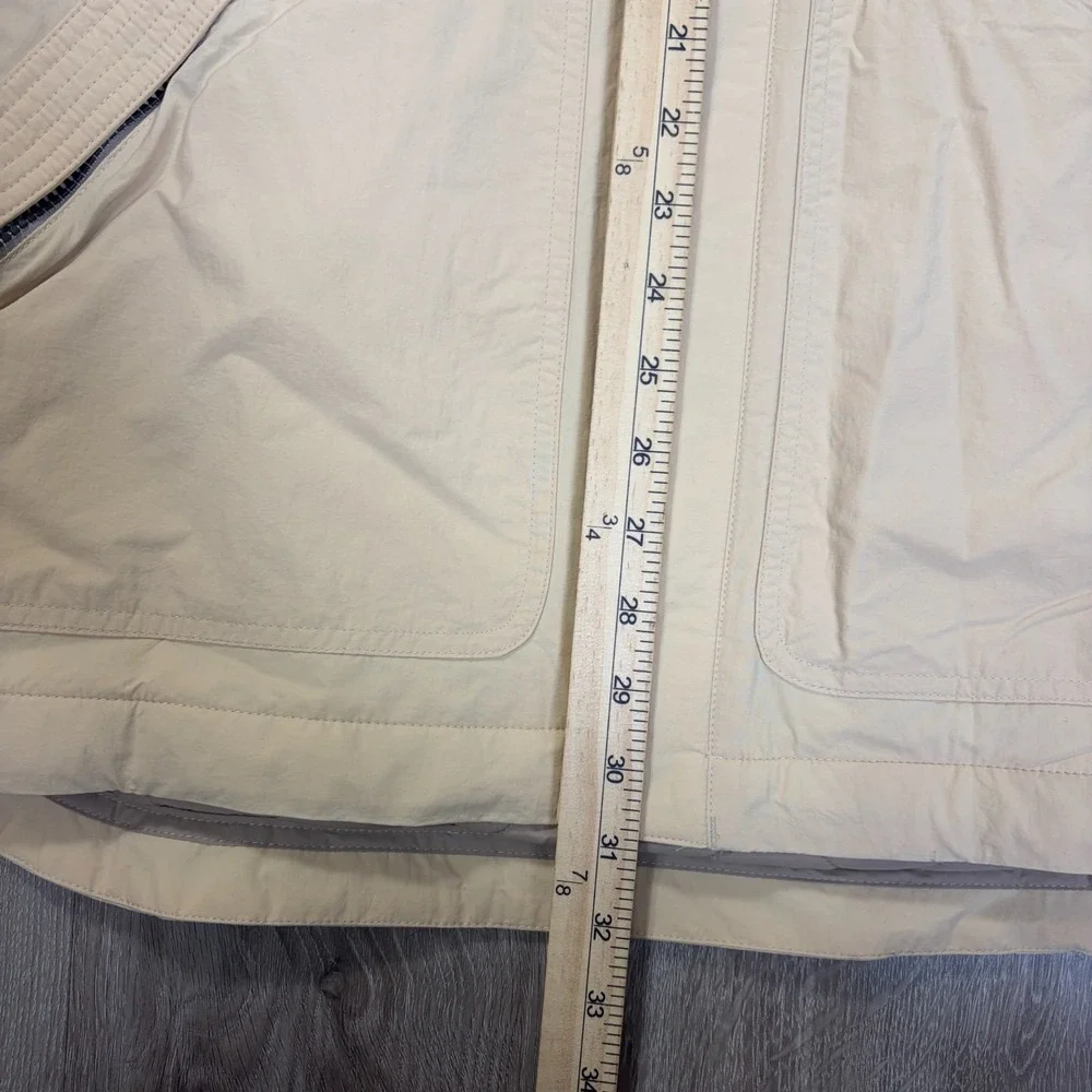 NWT LL Bean Men's Insulated Travel Jacket Medium Tall Khaki Brown Hood 518081